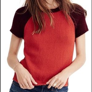 Madewell Colorblock Crop Sweater